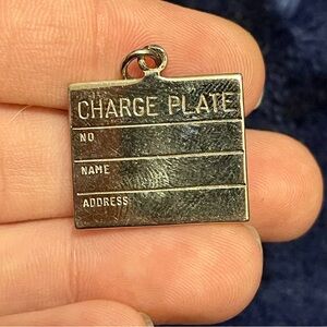925 Sterling silver charge plate charm